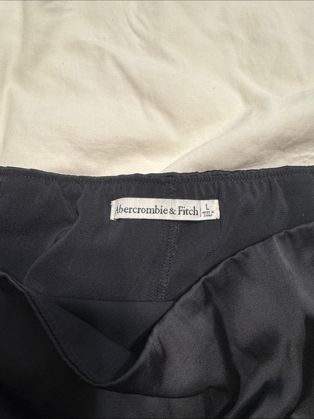 Abercrombie & Fitch Black Satin Slip Skirt